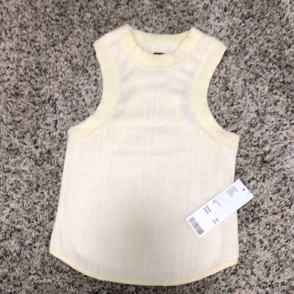 Urban Outfitters Tops - NWT Urban Outfitters cream ribbed cropped tank top XS.